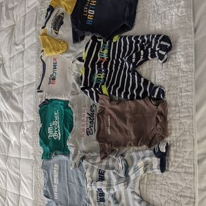 Lot of Baby Brother onsies